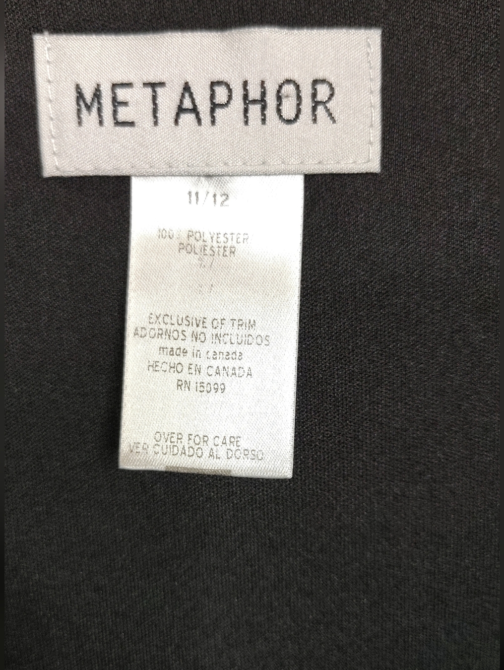 Metaphor Black Ruched Drape Top with Rhinestone Accent - Picture 2 of 14